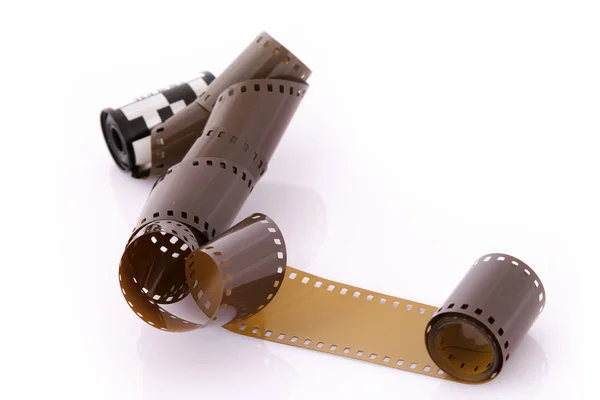 Oude Filmstrip Witte Achtergrond — Stockfoto