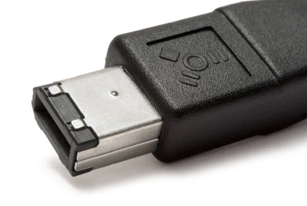 Beyaz Arkaplanda Siyah Usb Flash Disk — Stok fotoğraf