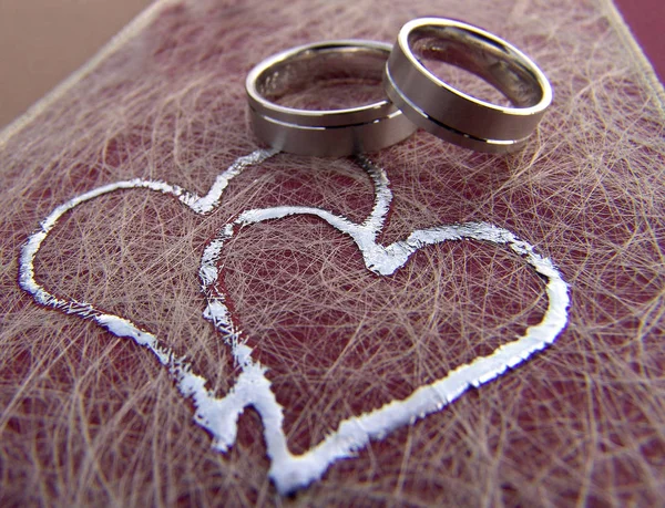 結婚指輪結婚指輪婚約指輪 — ストック写真