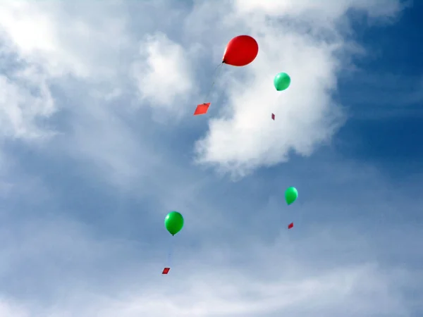 Globos Colores Cielo — Foto de Stock