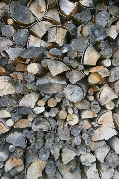 Dřevo Před Chatrčemi — Stock fotografie