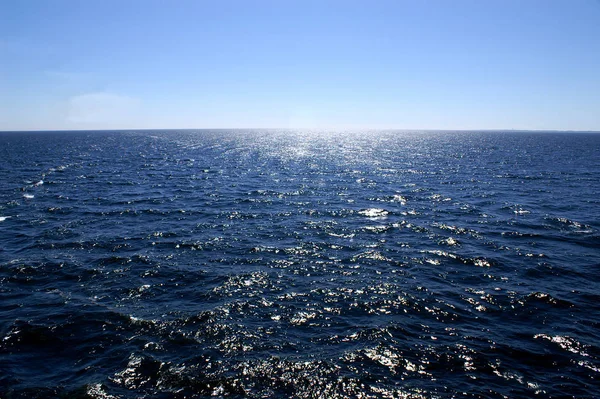Панорамный Вид Океан Сочетается Небом Полон Эмоций — стоковое фото