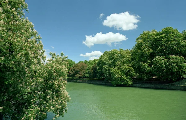 Bela Vista Paisagem Fluvial — Fotografia de Stock