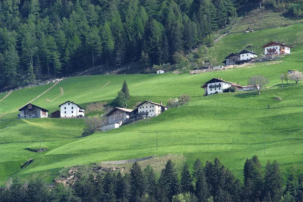 Pueblo Montaña Tirol Del Sur — Foto de Stock