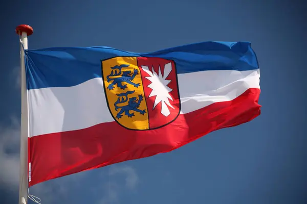 Flaga Niemieckiego Państwa Szlezwik Holsztyn — Zdjęcie stockowe