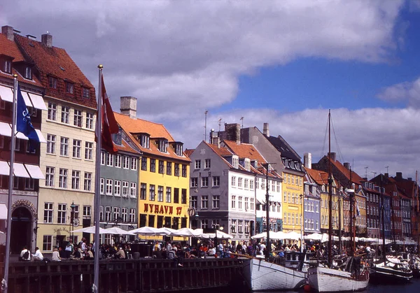 Harika Kopenhag Nyhavn Konuksever Şehre Gelen Her Ziyaretçi Için Zorunludur — Stok fotoğraf