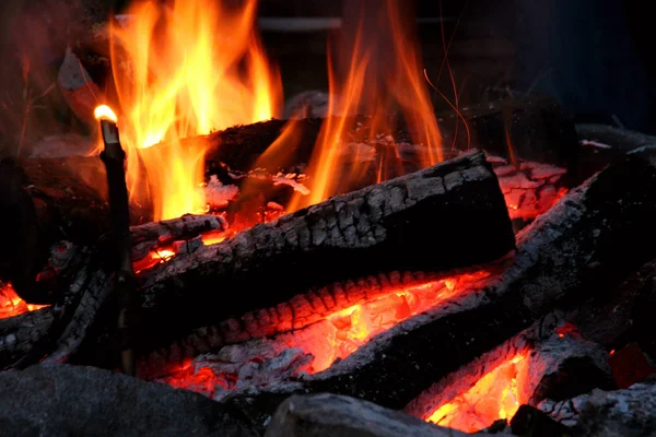 Campfire Burning Fire Flame — Stock Photo, Image