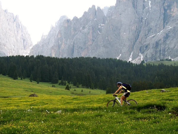 Malowniczy Widok Majestatyczny Krajobraz Dolomitów Włochy — Zdjęcie stockowe