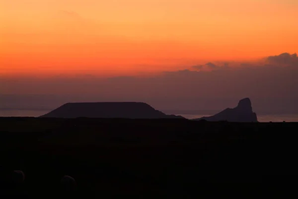 Sonnenuntergang Der Wüste — Stockfoto