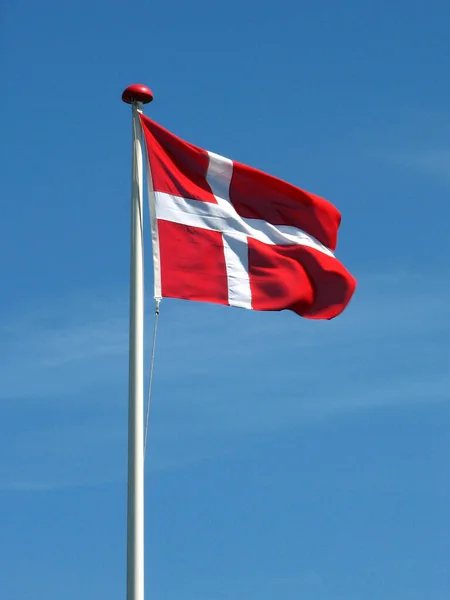 Vlag Van Denemarken Nationale Vlag — Stockfoto