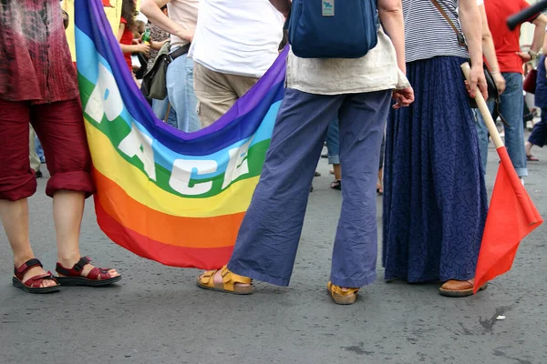 Group People Protest — Stock Photo, Image