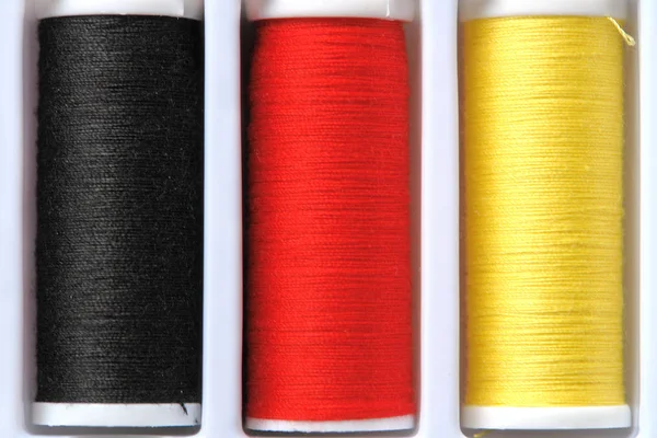 Sewing Thread Black Background — Stock Photo, Image