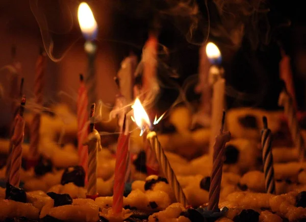 Kleurrijke Achtergrond Voor Verjaardag Wenskaart — Stockfoto