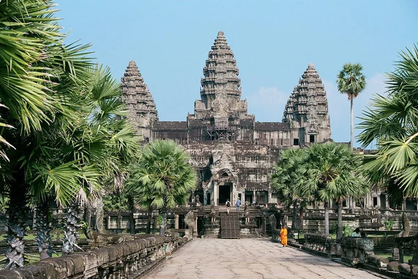 Inte Lätt Att Eftersom Detta Sätt Framför Templet Angkor Wat — Stockfoto