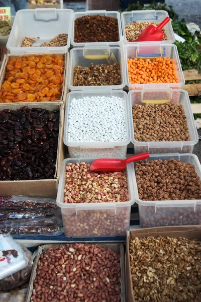 Vários Tipos Alimentos Mercado — Fotografia de Stock