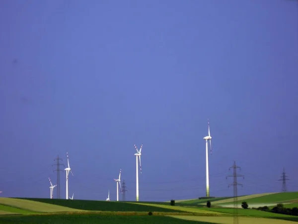 Industria Las Turbinas Eólicas Energía Renovable —  Fotos de Stock