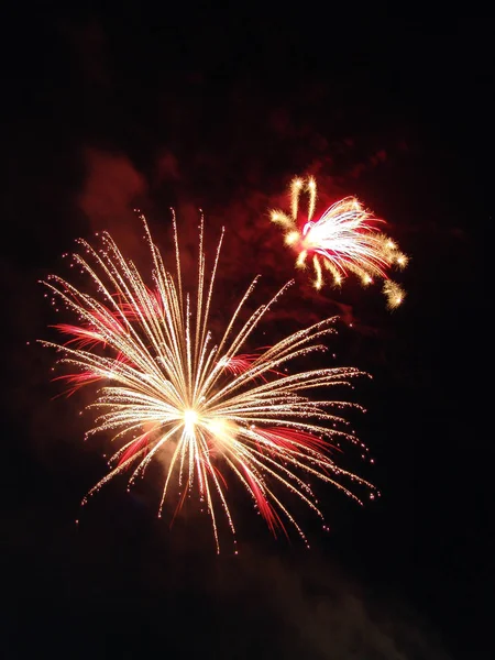 Fireworks Explosion Shining Sparks — Stock Photo, Image