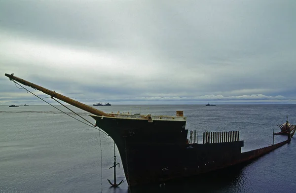 Die Schiffbrüche Der Chilenischen Pazifikküste Sind Ein Sichtbarer Beweis Für — Stockfoto
