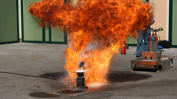 Incendio Una Antorcha Ardiente — Foto de Stock