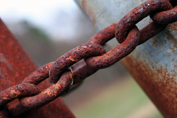 Close Rusty Metal Chain — Stock Photo, Image