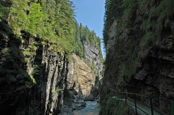 Inizio Una Piccola Serie Immagini Dal Breitachklamm Alcune Difficili Condizioni — Foto Stock