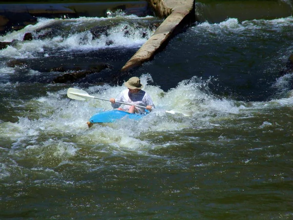 Kayaker Acqua — Foto Stock