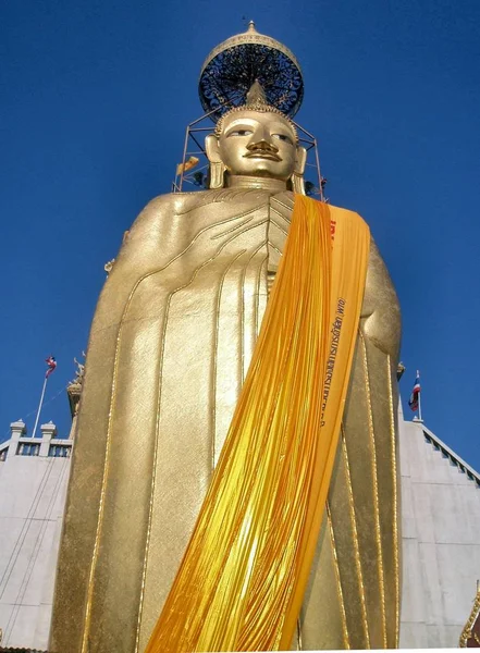 Χρυσό Άγαλμα Βούδα Wat Phra Kaew Μπανγκόκ Ταϊλάνδη — Φωτογραφία Αρχείου