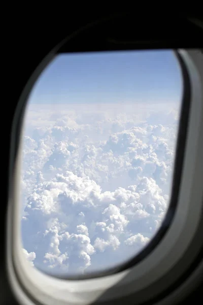 Kilátás Repülőgép Ablakából — Stock Fotó