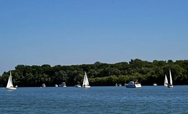 Navire Ligne Dans Eau Mer Voyage — Photo