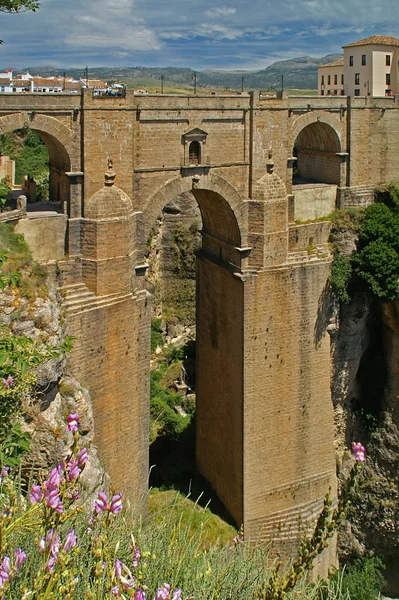 Nace Mayo 2006 Ronda Dolor Vista Del Puente Nuevo Redondo — Foto de Stock