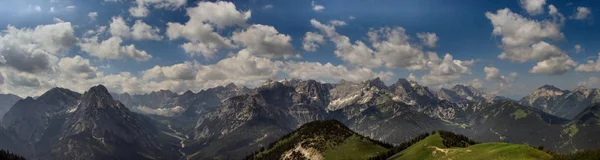 Vista Panorámica Las Sombras Hacia Arce Más Pequeña Karwendel — Foto de Stock