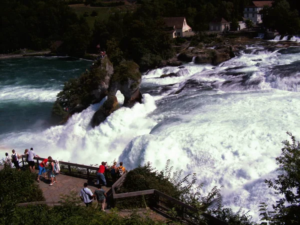 Total Width Case 150 Total Height Fall 23M Depth Rheinfall — Stock Photo, Image