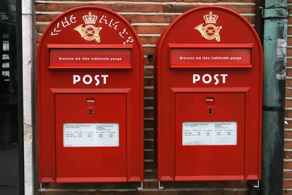 Γραμματοκιβώτιο Του Δανικού Ταχυδρομείου — Φωτογραφία Αρχείου