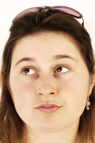 Retrato Uma Bela Jovem Mulher — Fotografia de Stock