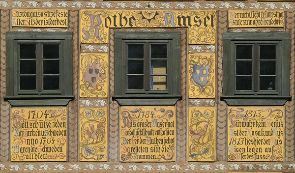Vörös Feketerigó Volt Ház Akkoriban Most Múzeumnak Otthont Dresdner Alaputcában — Stock Fotó