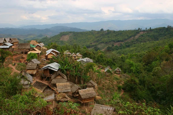 Деревня Севере Лаоса — стоковое фото