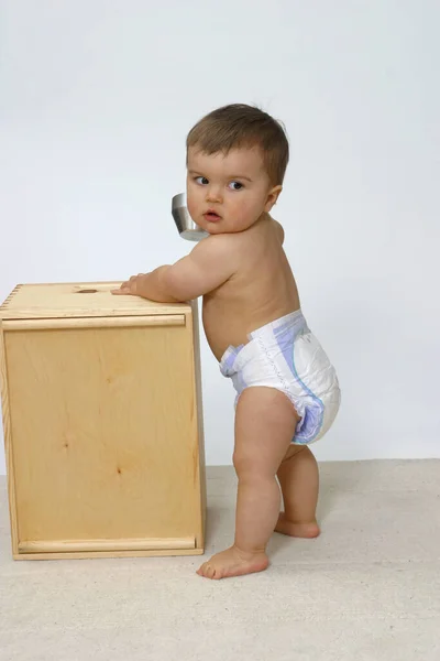 Vista Panoramica Del Bambino Bambino Carino — Foto Stock