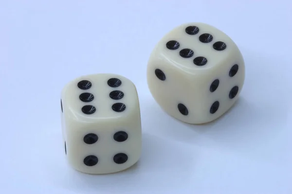 赌博骰子立方体 碰运气游戏 — 图库照片