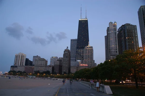 Utsikt Från Havsbotten Till Skyskrapan Utkanten Chicago — Stockfoto