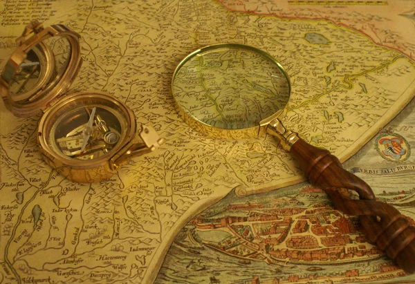 Navigation Compass Journey Exploration — Stock Photo, Image