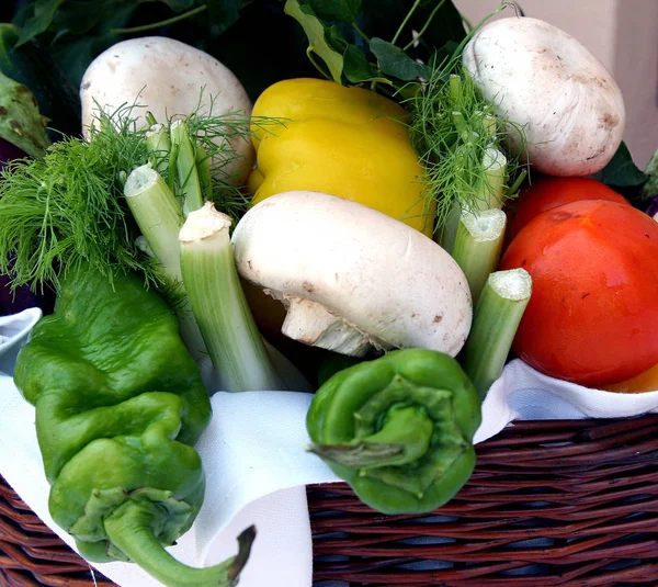 Fondo Verduras Frescas Maduras —  Fotos de Stock