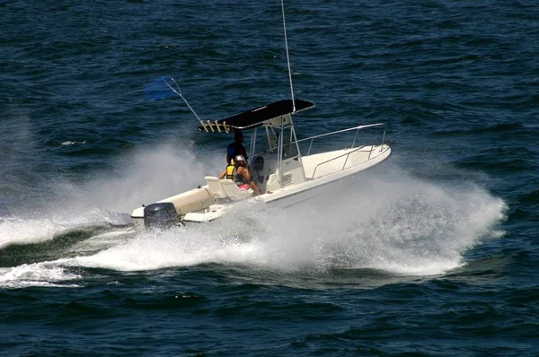 Vista Del Barco Pesca Orilla —  Fotos de Stock