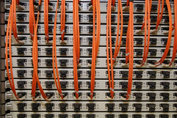 Vista Perto Dos Cabos Elétricos — Fotografia de Stock