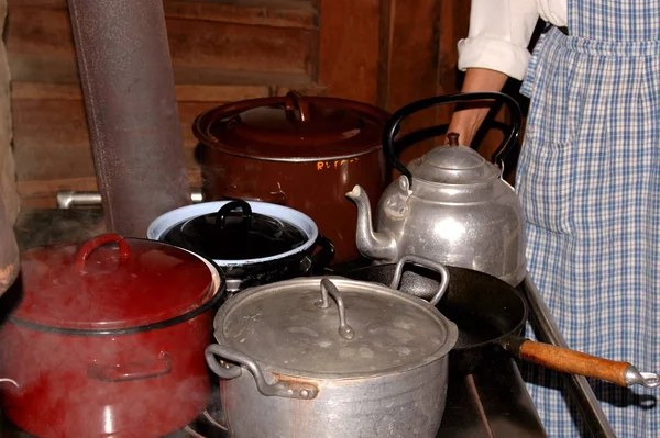 Woman Working Kitchen — Stock Photo, Image