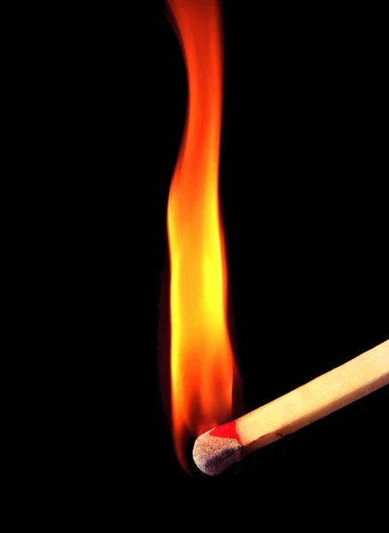 Burning Matches Isolated Black — Stock Photo, Image