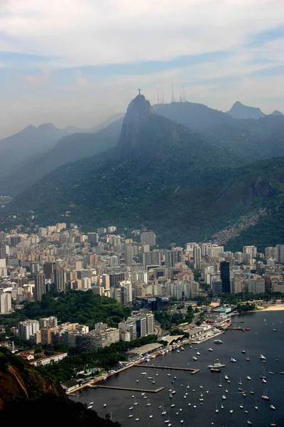 Вид Цукрового Хліба Корковадо Боафого Rio Бразилія — стокове фото