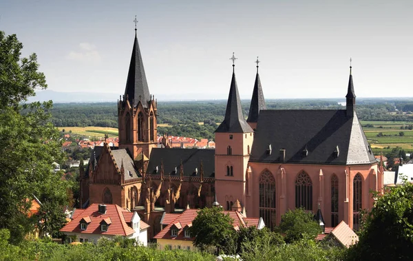 Iglesia San Clemente Oppenheim Aplica Además Catedral Strasbourg Catedral Colonia —  Fotos de Stock