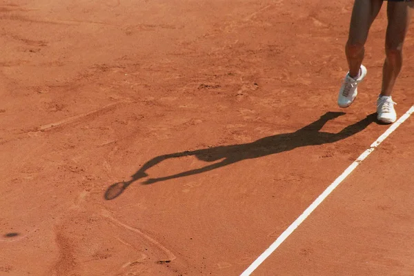 Közeli Egy Női Teniszező — Stock Fotó