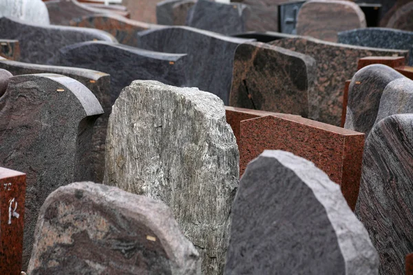 Pedras Graves Ainda Não Marcadas Steinmetzbetrieb — Fotografia de Stock