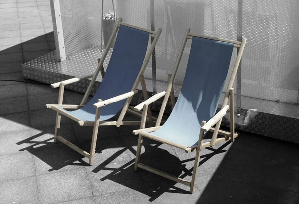 Chaise Longue Luogo Riposo Vacanza — Foto Stock